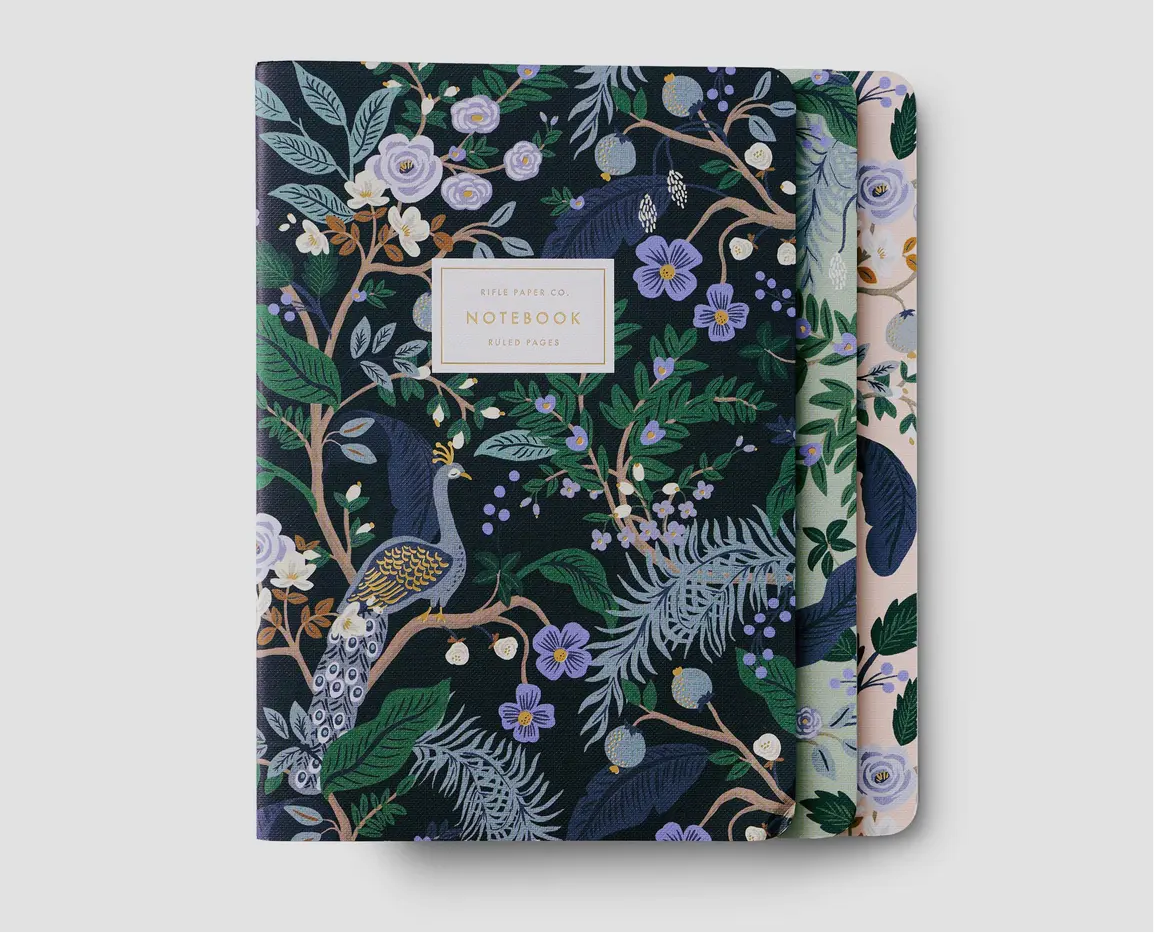Assorted Set of 3
Peacock Notebooks