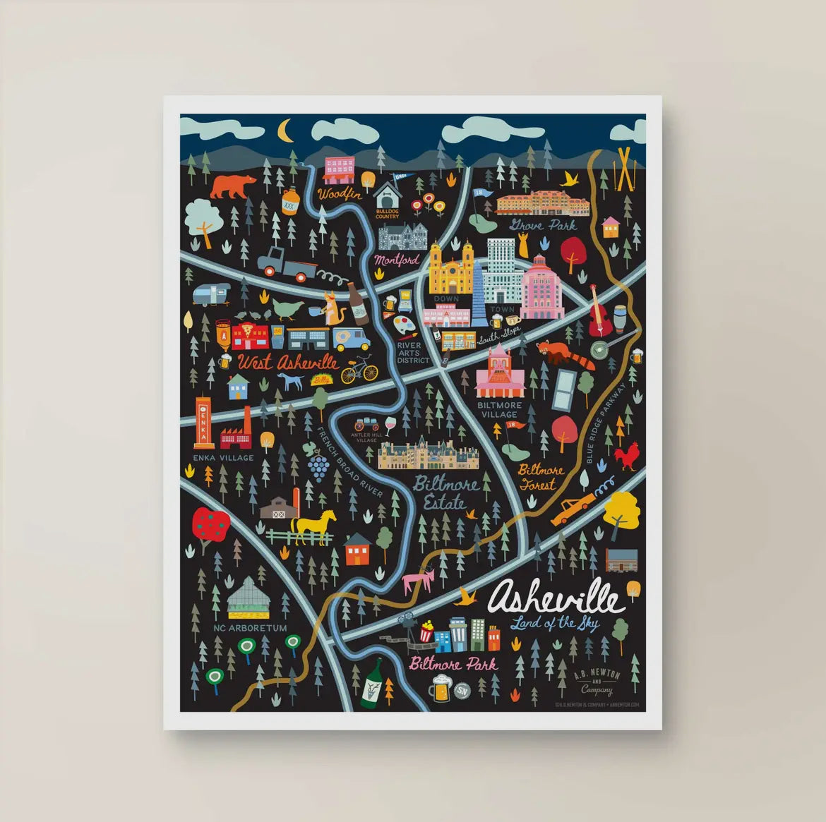 Asheville City print 8x10