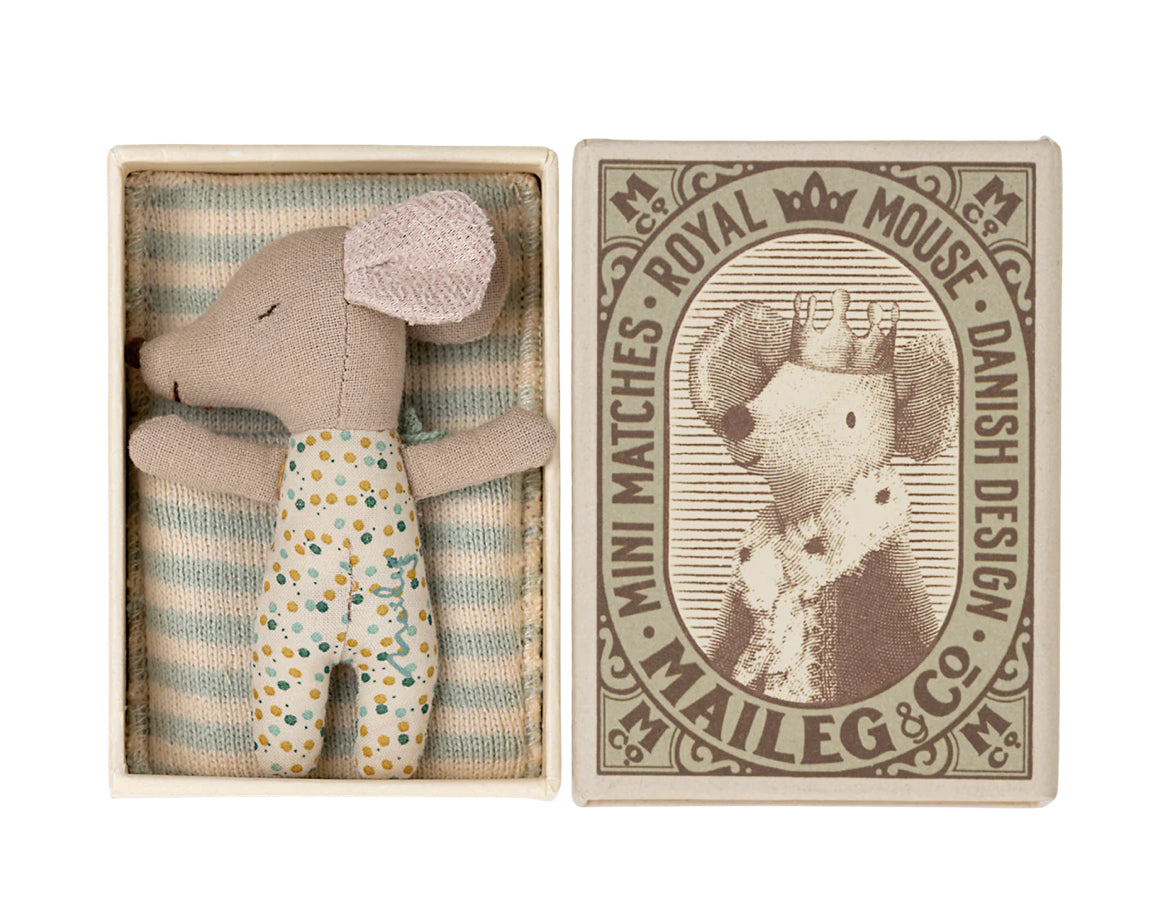 Sleepy Wakey baby mouse-blue
