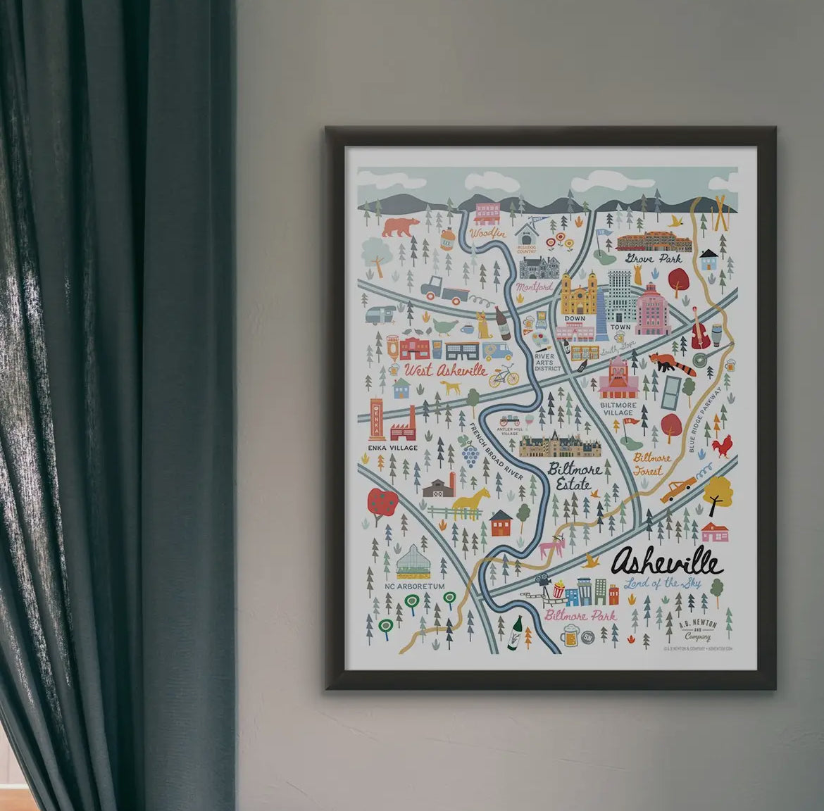 Asheville City print 8x10