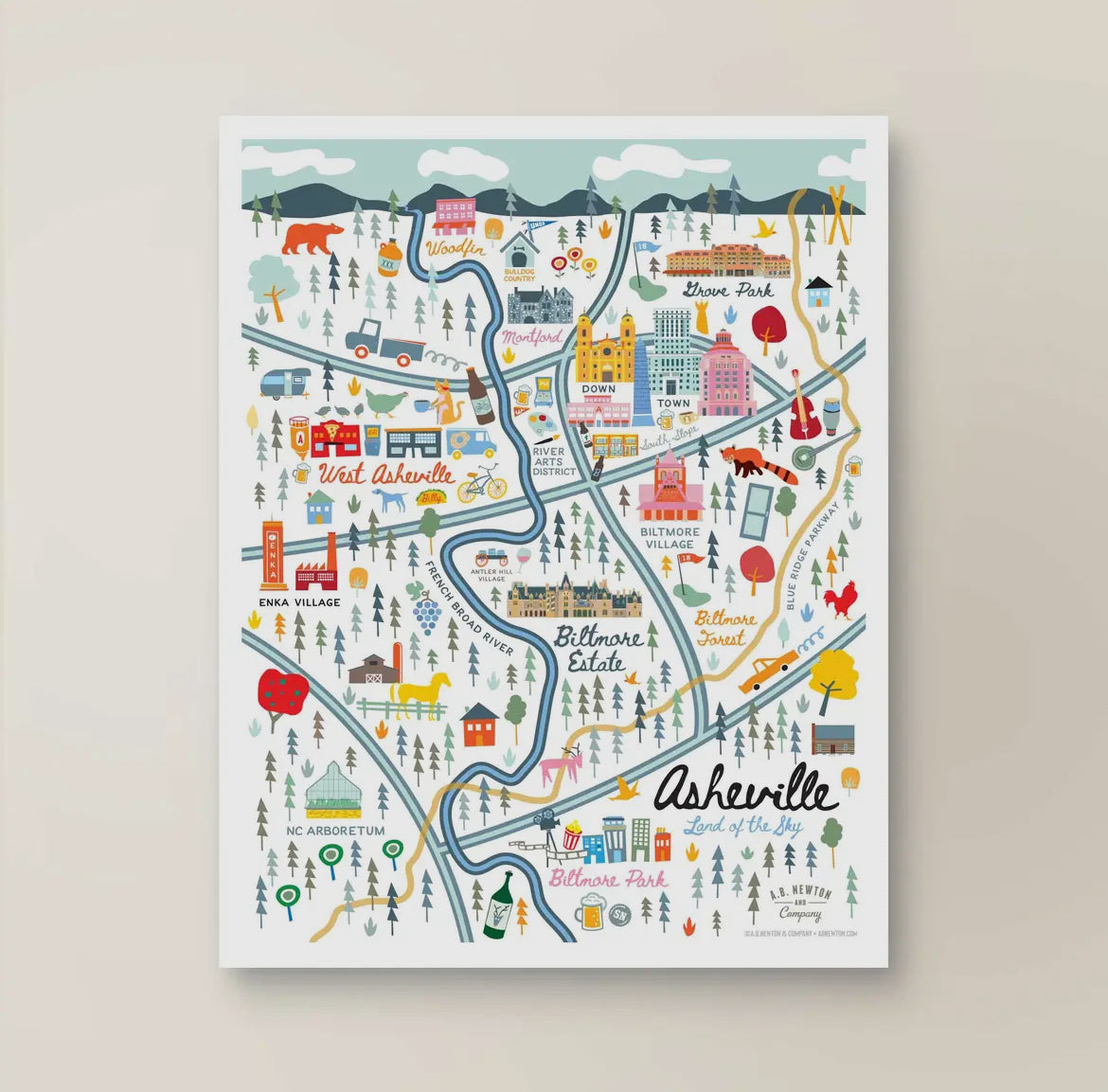 Asheville City print 8x10