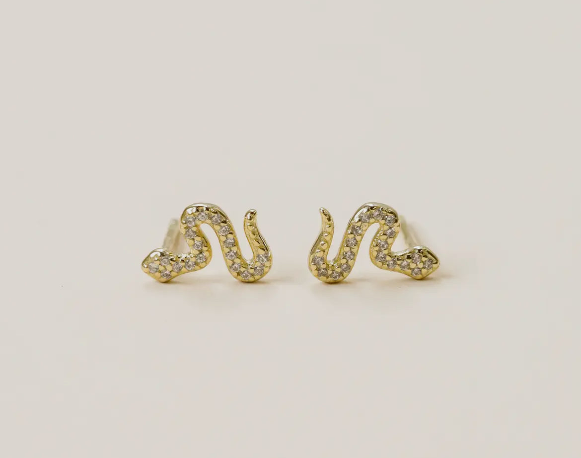 Pave snake stud