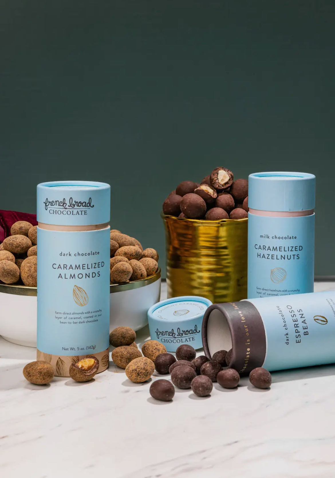 Dark Chocolate-Covered
Caramelized Almonds - 5oz