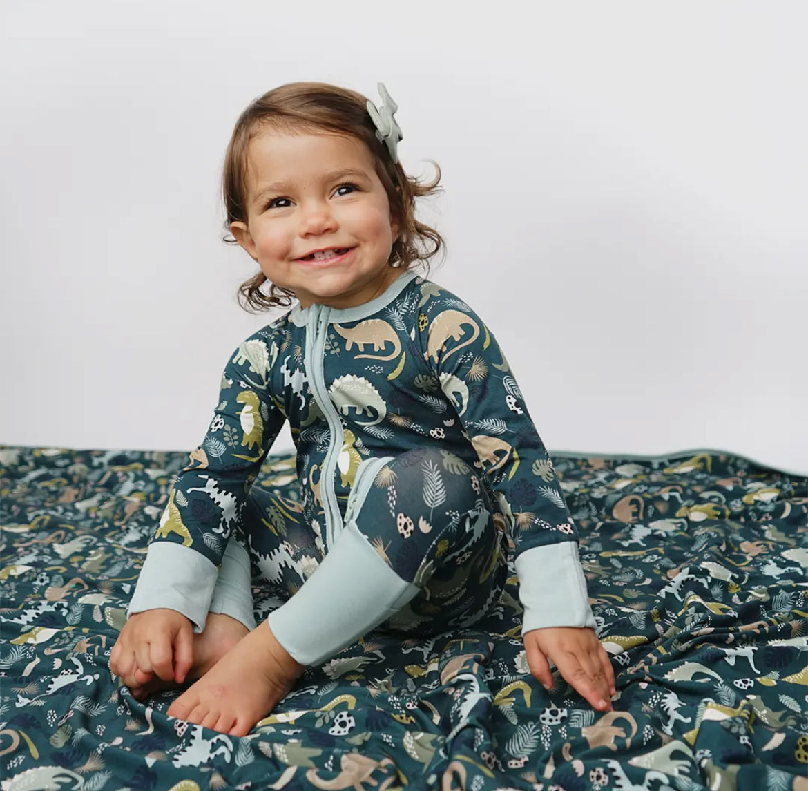 Prehistoric Friends Dinosaur
Baby Pajama Bamboo Baby
Pajamas Convertible Romper