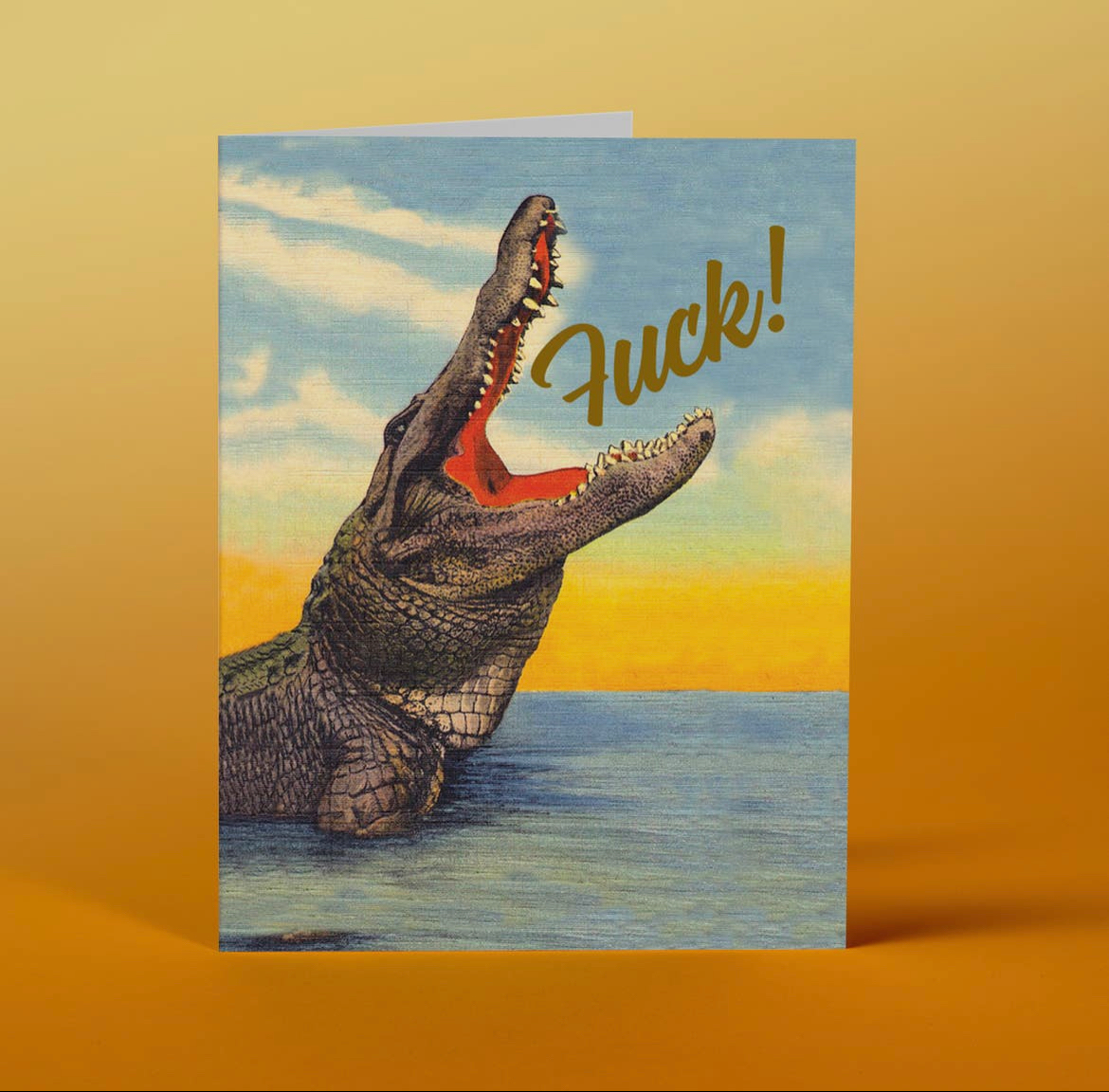 F*ck Crocodile Greeting Card